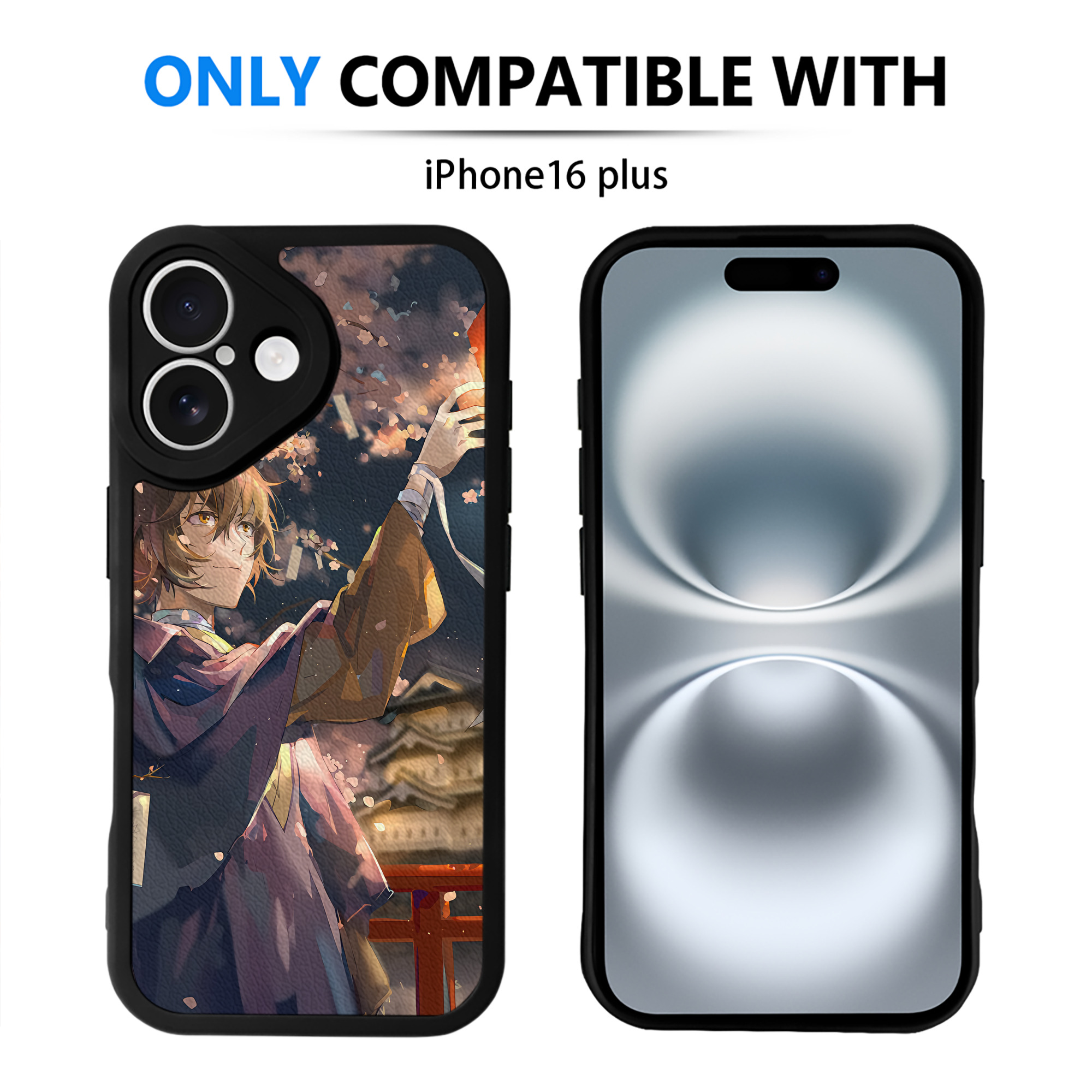 （画像用） 文豪ストレイドッグス Bungo Stray Dogs 【iPhone 16シリーズ対応】シリコンスマホケース（レザー調） 材質：シリコン